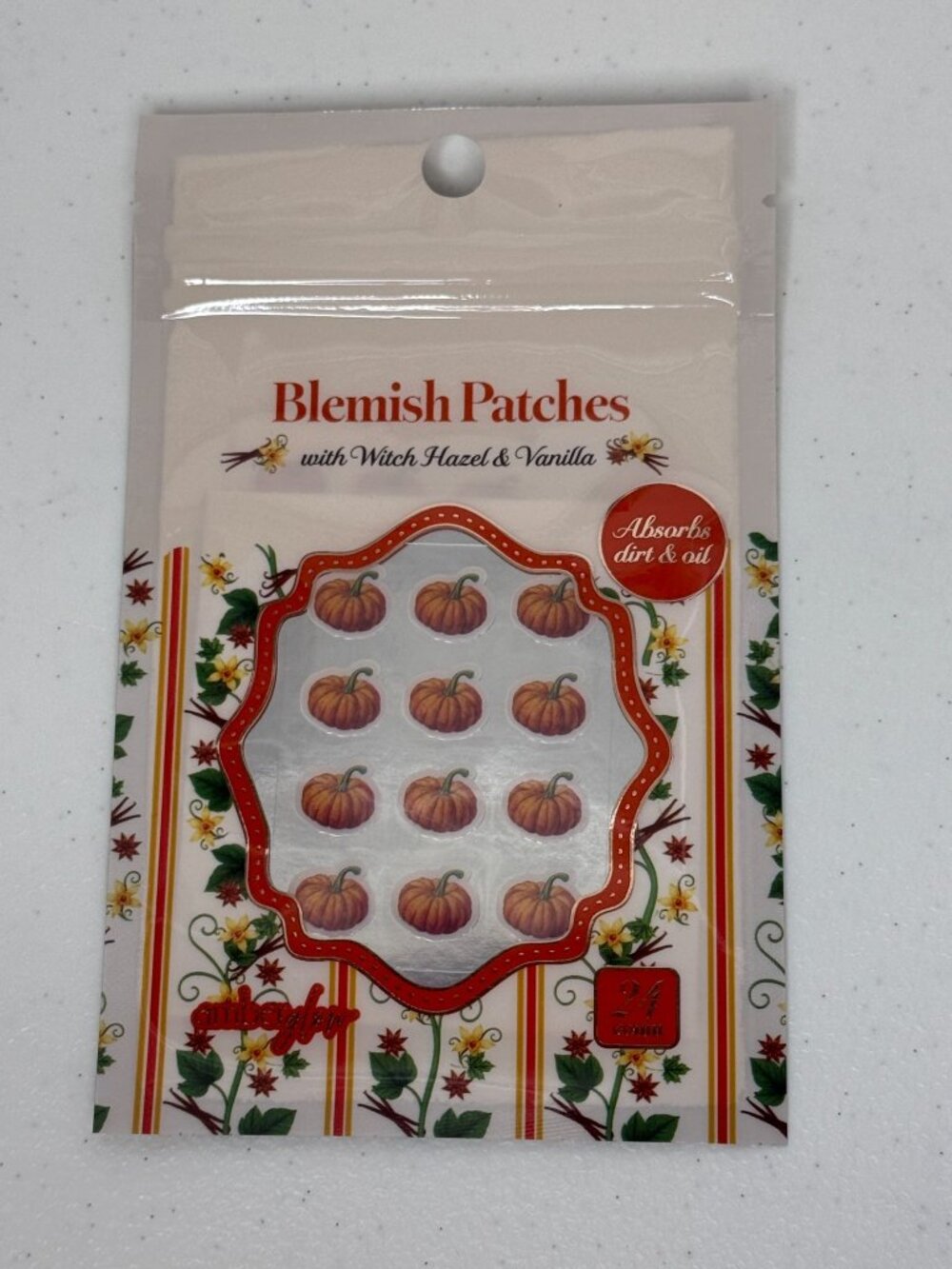 Amber Glow Pumpkin Blemish Patches 24 Count Acne Spot Patches
